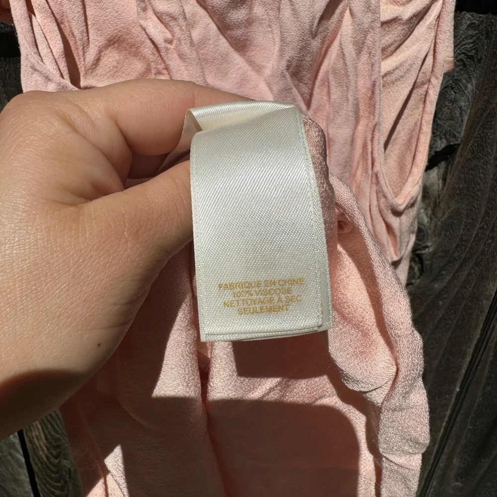 Kate Spade Baby Pink Spaghetti Strap Ruffled Camisole tank top blouse size XS